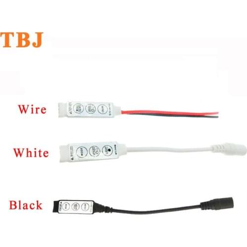 DC12V 24V Mini 3 Key RGB LED Controller for 5050 3528 Strip Lights