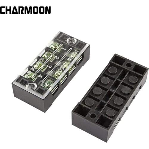 3Pcs Dual Row 4 Position 600V 15A/25A/45A Screw Terminal Electric Barrier Strip Block
