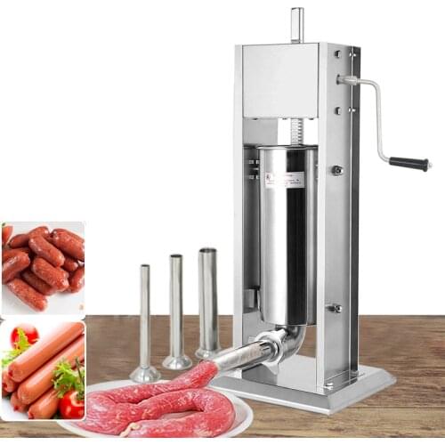 Free shipping Hot sale vertical stainless steel sausage stuffer 3L, sausage filler maker machine 3L for home use commerical use