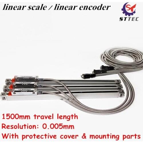 Free Shipping High Precision Travel Length 1500mm linear scale 5um linear encoder / 1500mm linear sensor