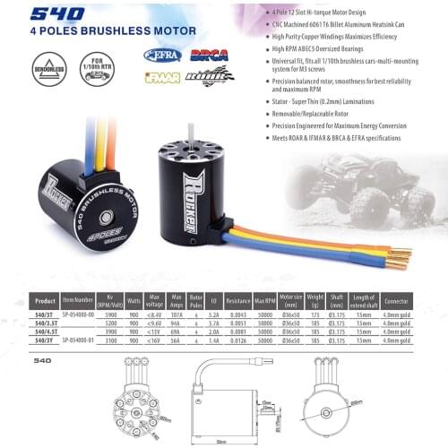 Rocket 540 5900KV 5200KV 3900KV 3100KV Sensorless Brushless Motor for 1/10 RC Car Truck