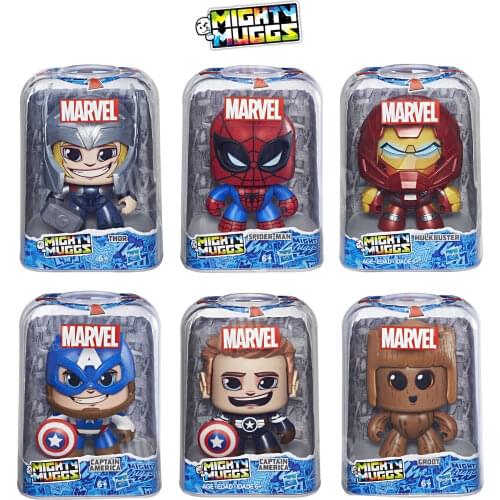 Marvel Mighty Muggs Figure Iron Man,Thor,Spiderman Figures Christmas Gift Hasbro Toys For Children Toys Free Shipping Items