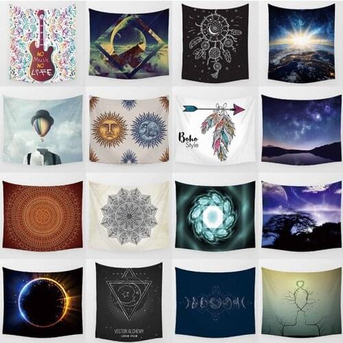 Guitar with no music no life mandala boho style background wall decor wall art tapestry small rectangle wall hanging tapestry