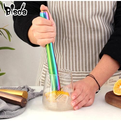 Stainless steel ice crushing tools Cocktail Muddlers stir mixer Bar Tool Wine Fruit Juice Mixing Stick