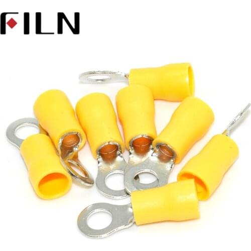 RV5.5-5 Yellow Ring insulated terminal Cable Wire Connector suit 4-6mm2 Electrical Crimp Terminal 100PCS/Pack