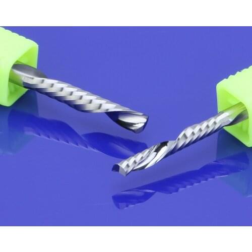 5pc 3AClass SHK 5mm CEL 17mm single flute down-cut spiral endmill left hand cutting bit plastic pvc acrylic MDF woodworking bit