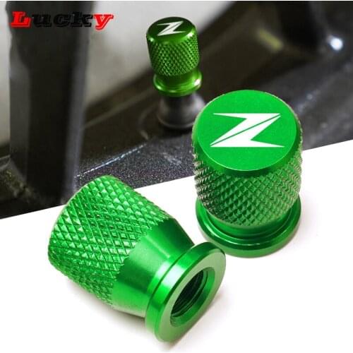 Motorcycle Tire Valve Air Port Stem Cover Cap Plug CNC Aluminum Accessories For Kawasaki Z400 Z800 Z900 Z650 Z1000 All Year