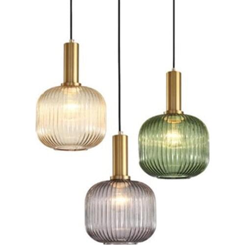 Dining room chandelier modern simple style living room bedroom bed dining room background wall personality creative glass