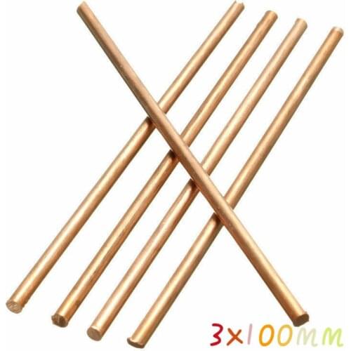 5Pcs Solid Round Copper Bar 3mm Diameter x 100mm Length Metal Bar / Rod