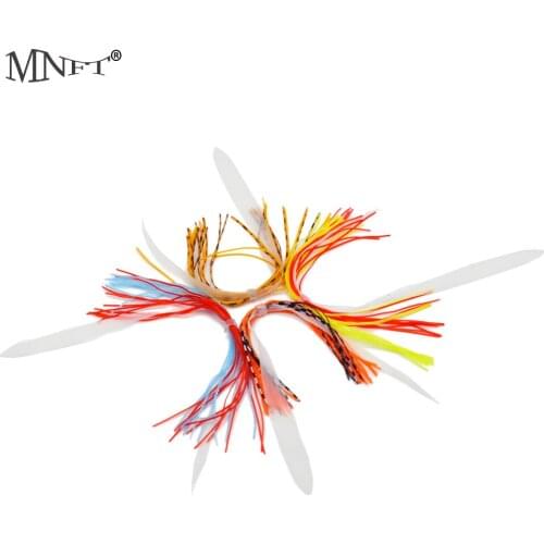 MNFT 8 Set Fly Tying Material Silicone Jig Skirts Fishing Bait Accessories Luminous Wire DIY Rubber Fishing Jigging Lures