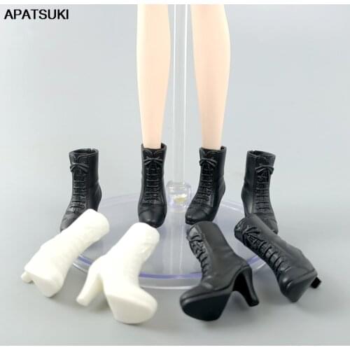 Fashion Doll Shoes for Barbie Doll Boots High-heel Booties for Blythe Doll Shoes for 1/6 BJD Dollhouse Accessories Toy