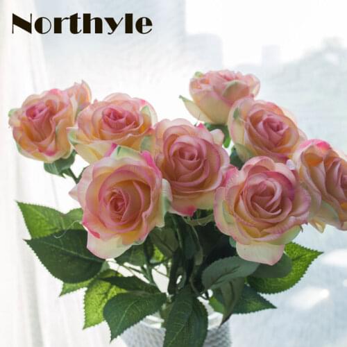 Northyle artificial real touch rose flowers home decoration fake flower wedding decoration