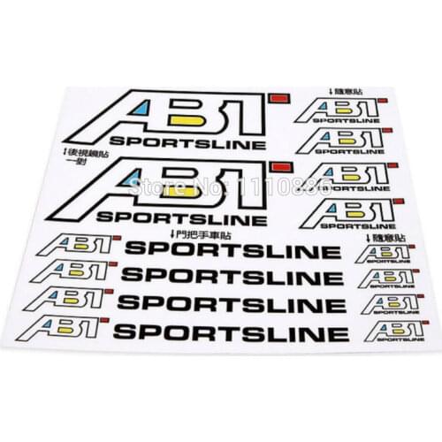 Newest Car Styling ABT Decal Decoration Rear Mirror Handle Stickers for VW Volkswagen Audi ABT A1 A3 A4 A5 A6 A7 TT R8 Q3 Q5 Q7