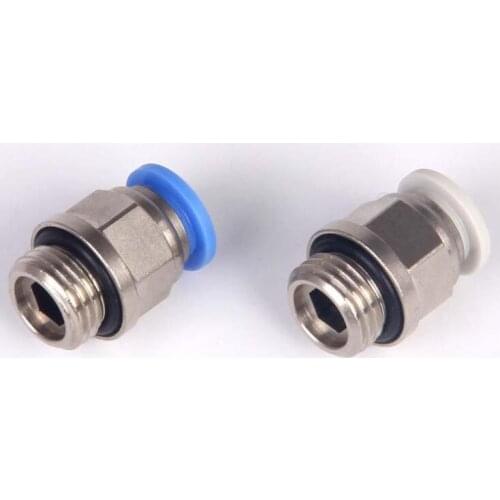 OD 4 6 8 10 12mm-1/4" 3/8" 1/8" 1/2" BSPP Thread PC straight fitting threaded plastic thread hose tube fitting male connector