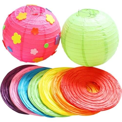Wholesale-Multicolor Chinese Paper Lanterns 12''(30cm) for Wedding Event Party Decoration Holiday Supplies Paper Ball 30 Colors