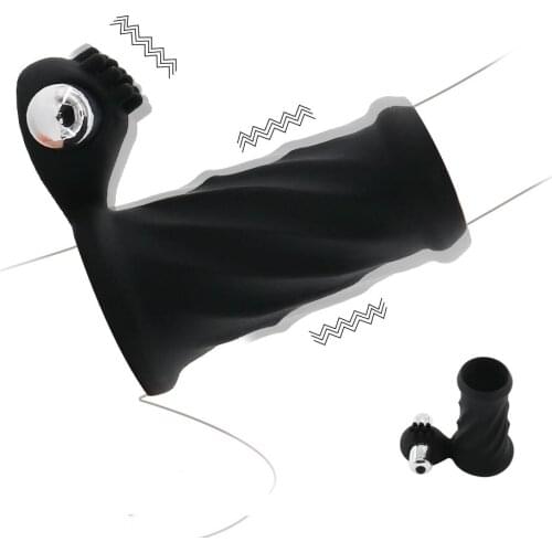 Silicone Penis Sleeve Vibrator Delay Ejaculation Sex Toys For Men Erection Penis Enlargement Cock Vibrating Ring Adult Products