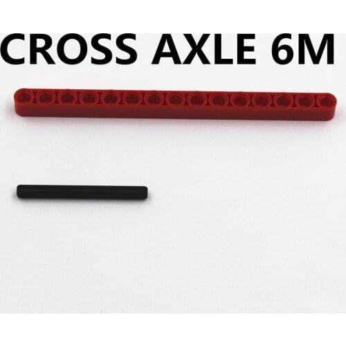 Building Blocks Bulk Technic Parts 20pcs CROSS AXLE 6Mcompatible with lego for kids boys toy MOC370626