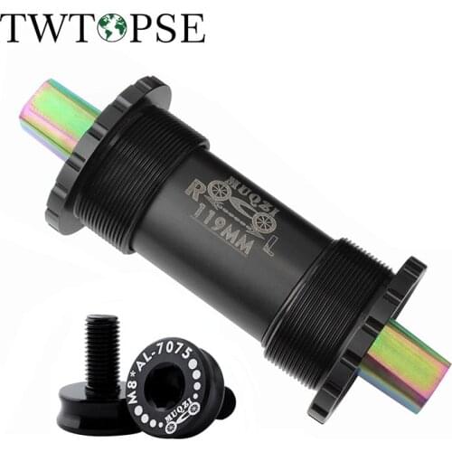 TWTOPSE Bicycle Bike Bottom Brackets For Brompton Bike Cycling Ceramic Bearing Titanium Axis BB68 BC1.37 L103 107 110 113 119mm