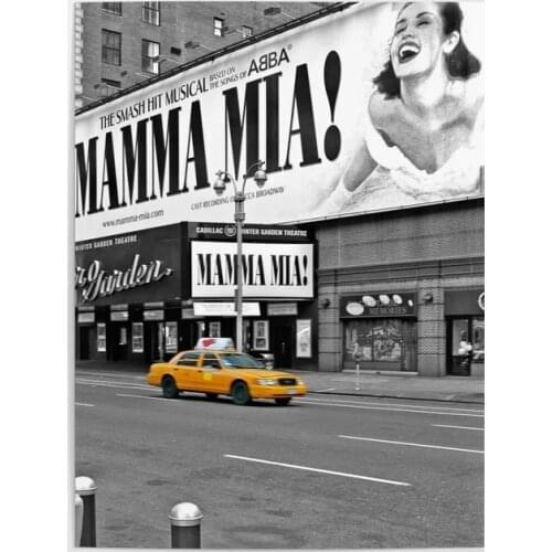 Home Decoration Hd Print Pictures Wall Artwork Modular Nyc Cabs Mamma Mia Usa Poster Canvas Painting For Living Room No Frame