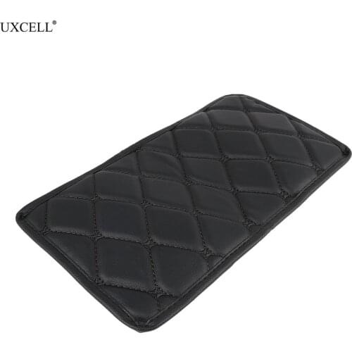 Uxcell Universal PU Leather Center Console Cover Car Armrest Cover Arm Rest Pad Fit for Most Vehicle SUV Truck Car