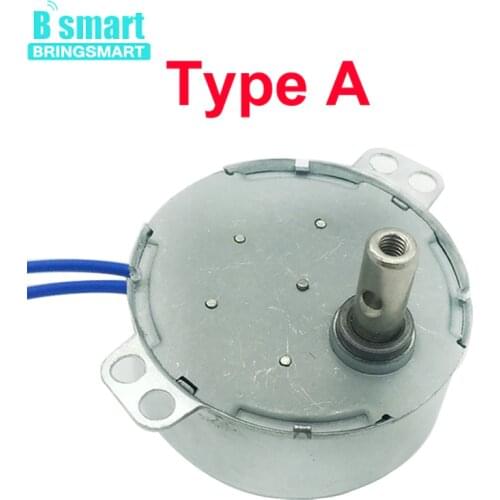 BringSmart 5-24v 110v 220v 1.4 2 4 8 10 15 20 30 48 60rpm Crafts Rotate Exhibition Fan Microwave Oven Gear AC Synchronous Motor