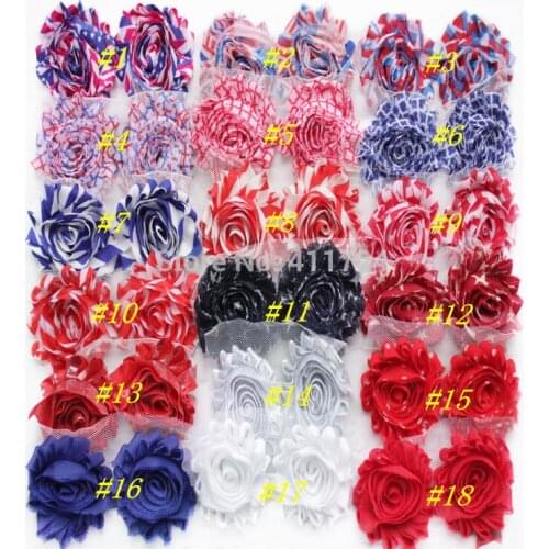 30 yards/ LOT , print shabby flowers , shabby flowers chiffon for apparel hair headband accessories
