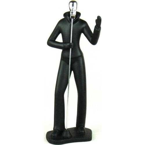 Abstract Violin Player Figurine Vocalist Electroplated Resin Bass Player Statue Saxophone Music Ornament Craft Home Decor Bar