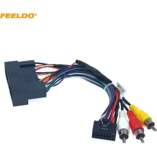 FEELDO Car Stereo Audio 16PIN Adaptor Wiring Harness For Hyundai IX25/KX3/H1 2006+ Power Calbe Install Aftermarket #HQ1594
