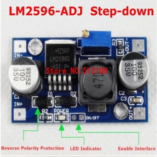 Free shipping 10pcs LM2596 LM2596-ADJ DC-DC Adjustable Step-Down Power Module