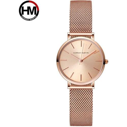Japan MIYOTA Movement Top Luxury Brand Fashion Causal Stainless Steel Mesh Ladies Wristwatches Clock Waterproof Relogio Feminino
