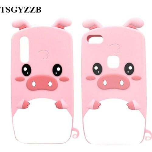 For Huawei P20 P10 P9 P8 Lite 2017 Y5 2017 Y6 Prime 2018 Case Luxury Pink Piglet Cute Silicon Soft Case For Huawei P Smart Cover