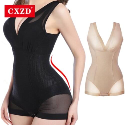 CXZD Women shapewear waist trainer tummy Control butt lifter Full Body Shaper Slimming Underwear Vest Bodysuits Jumpsuit L-X