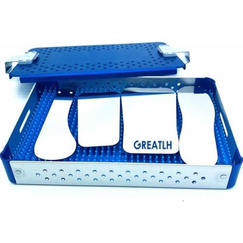 Mouth Double Side Mirror for oral photography Reflector Glass Sterilization Autoclavable Case Tray Disinfection Box