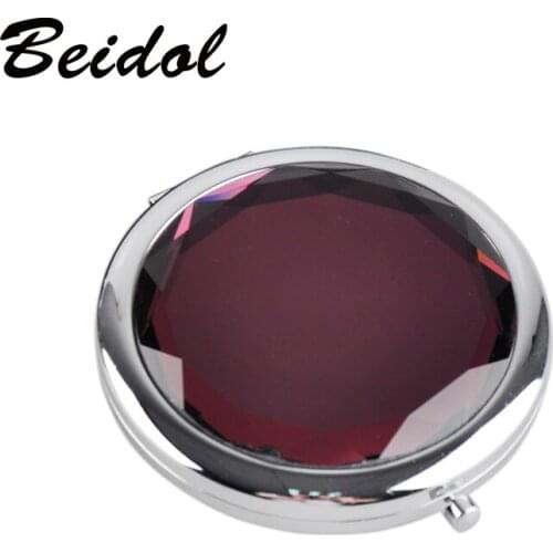 Emirror Spelhos Espejos Engraved Cosmetic Compact Mirror Crystal Magnifying Make Up Wedding Gift For Guests