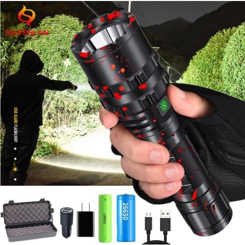 80000LM XHP50.2 LED Flashlight Xlamp Aluminum Hunting XHP50 Waterproof Torch Light Powerful Lanterna Use 18650 26650 Battery