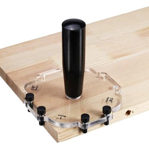 Engineering Plastic 1/8 to 1 Inch Radius Jig Router Templates Set Templates Router Table Corner Jig For Routing Round Corner