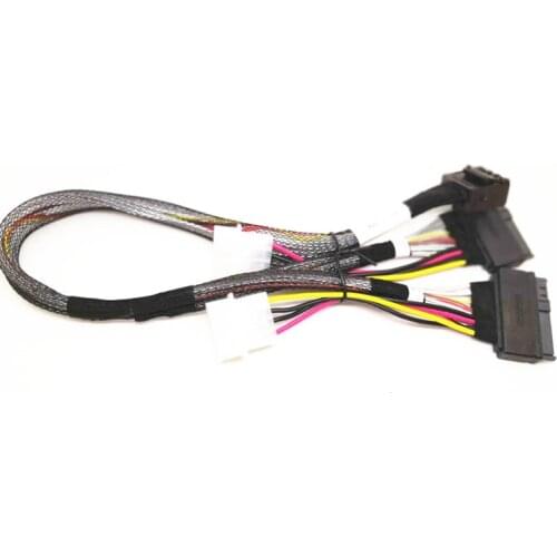 NVMe Cable 2*SFF8643 to 2*SFF8639 Cable SAS 12gbs 80cm Length for NVMe Controller 94XX Only