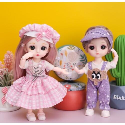 16cm Movable Joints Doll Princess Girl Children Toy Bjd Doll Full Set