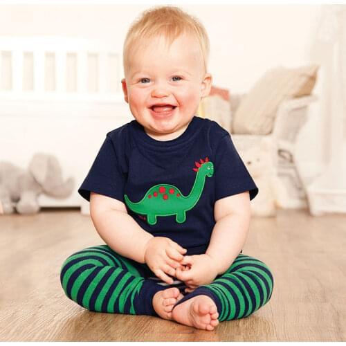 Summer Dinosaur Children T-Shirt for Kids Boy Toddler Cartoon Cotton Short Sleeve Tops