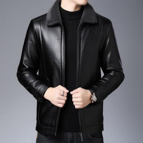 2019 New Men Genuine Leather Coat sheepskin mens short Jacket leather winter jackets mens Free Shipping Plus Size M-5XL