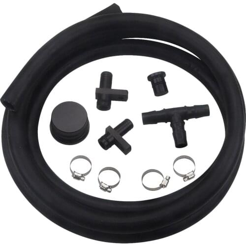 PCV Reroute Kit with Upgraded For 2004.5-2010 Duramax 6.6L Black