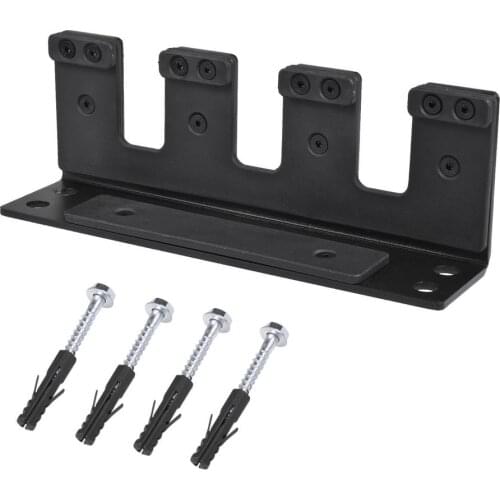 3 holes Wall-mounted Barbell Rod Frame Barbell Rod Display Bracket Gym Home Fitness Barbell Bar Holder Hanging Barbell Rack