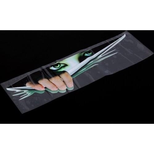 New Funny Car Sticker 3D Eyes Peeking Monster Car Hoods Trunk Thriller Rear Window Decal Wholesale Drop Shipping