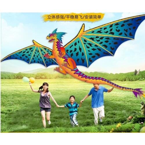 New large-scale creative and interesting three-dimensional dragon head pterosaur dinosaur adult breeze easy to fly kite