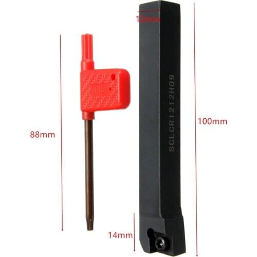 New high-quality SCLCR1212H09 12 X100mm CNC lathe rod turning tools + T15 Torx Wrench Use CCMT09t304 right hand
