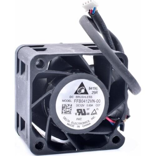 Original FFB0412VN-00 4cm 4028 40x40x28mm 12V 0.83A server power cooling fan