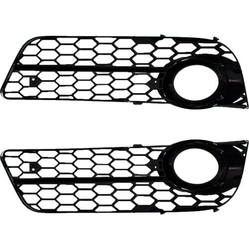 2Pcs Car Front ABS Fog Light Lower Grille Cover Fit for Audi A5 2008-11