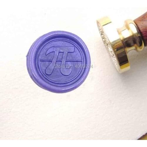 Pi Sign Wax Seal Stamp Wedding Invitation Sealing Wax Stamp Kits Custom Wax Seal Paper Wooden Gift Box