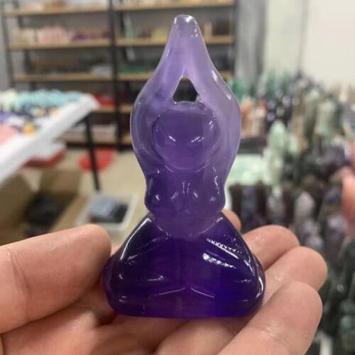 Natural Colorful fluorite Statue of Liberty jewelry decoration guardian angel healing gem family home decoration study room deco