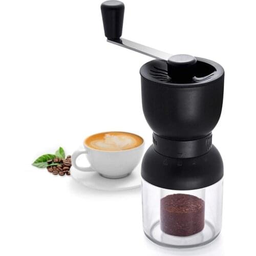 Manual Hand Crank Coffee Bean Grinder Adjustable Machine Kitchen Grinding Mill